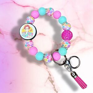 Kpop Demon Hunters Saja Boys Abby Beaded Wristlet Keychain